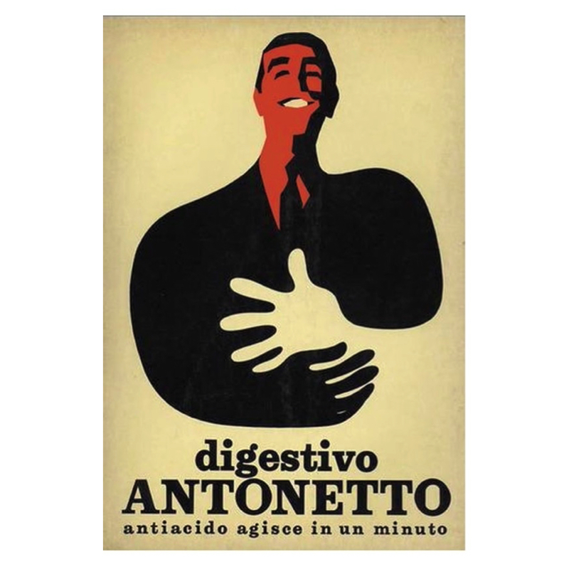 manifesto pubblicitario Antonetto di Armando Testa. illustrazione